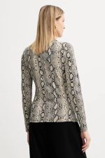 New collection MICHAEL KORS SNAKE CREWNECK LONG SLEEVE TOP