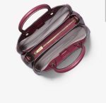 New collection MICHAEL KORS FLORA MEDIUM SIGNATURE LOGO AND LEATHER SATCHEL