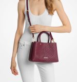 New collection MICHAEL KORS FLORA MEDIUM SIGNATURE LOGO AND LEATHER SATCHEL