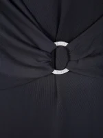 New collection LAUREN RALPH LAUREN FABIANA ELBOW SLEEVED DRESS