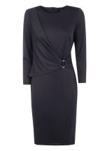 New collection LAUREN RALPH LAUREN FABIANA ELBOW SLEEVED DRESS