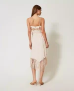 Sales TWINSET MIDI DRESS WITH FLORAL EMBROIDERY