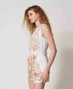 Sales TWINSET PRINTED LINEN SHORTS