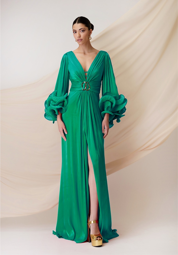 Clothing ALLURE EVENING RUFFLED MAXI DRESS Clothing ALLURE EVENING RUFFLED MAXI DRESS