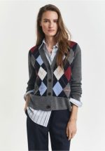 New collection GANT ARGYLE V NECK CARDIGAN