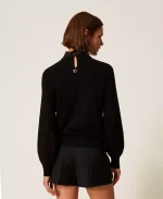 New Collection TWINSET TURTLENECK JUMPER WITH LACE