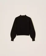 New Collection TWINSET TURTLENECK JUMPER WITH LACE