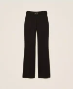 New Collection TWINSET FLARED TROUSERS WITH OVAL T BUCKLE