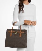 New collection MICHAEL KORS HAMILTON MODERNE LARGE SIGNATURE LOGO SATCHEL