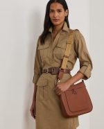 New collection LAUREN RALPH LAUREN CAMERYN PEBBLED LEATHER LARGE CROSSBODY BAG