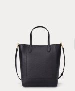New Collection LAUREN RALPH LAUREN CAMERYN PEBBLED LEATHER SMALL TOTE BAG