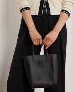 New Collection LAUREN RALPH LAUREN CAMERYN PEBBLED LEATHER SMALL TOTE BAG