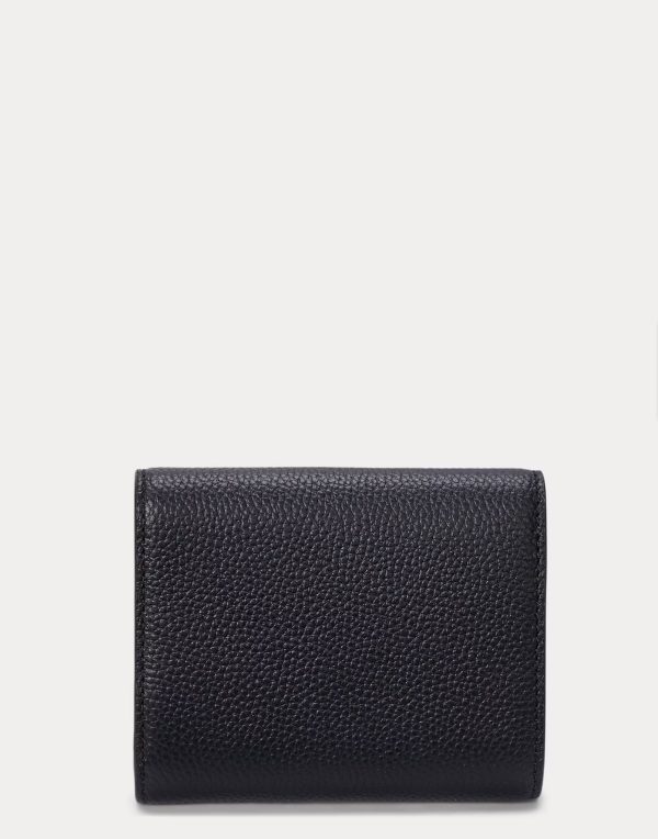 New Collection LAUREN RALPH LAUREN  AMERYN PEBBLED SMALL FLAP WALLET