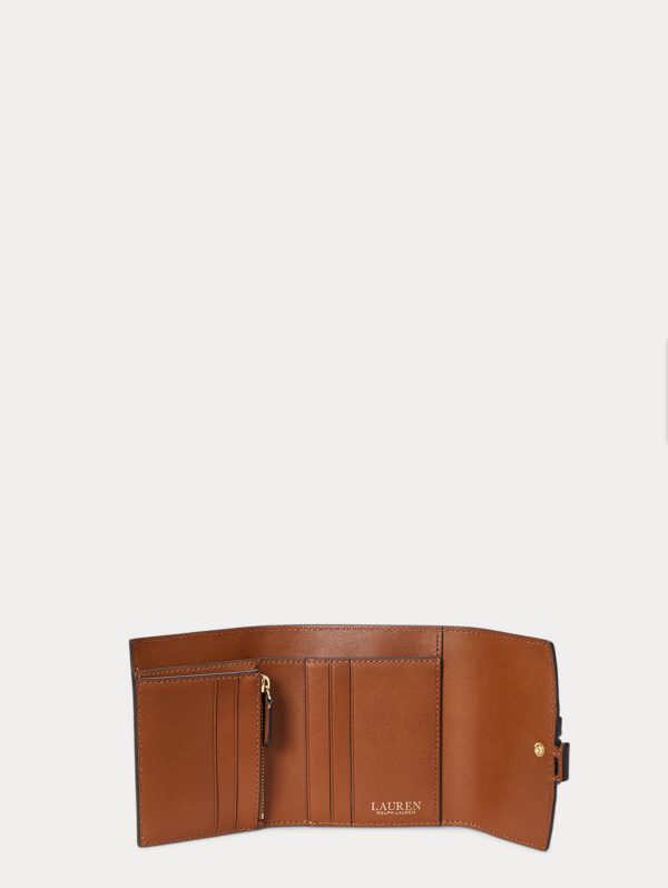 New Collection LAUREN RALPH LAUREN CAMERYN PEBBLED SMALL FLAP WALLET