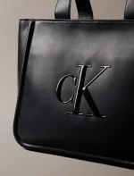 New collection CALVIN KLEIN JEANS EMBOSSED MONOGRAM LOGO TOTE BAG
