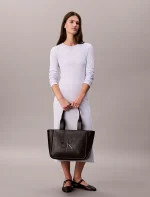 New collection CALVIN KLEIN JEANS EMBOSSED MONOGRAM LOGO TOTE BAG