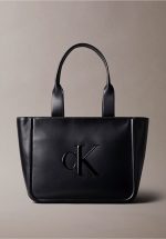 New collection CALVIN KLEIN JEANS EMBOSSED MONOGRAM LOGO TOTE BAG