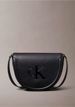 New Collection CALVIN KLEIN JEANS EMBOSSED MONOGRAM LOGO SADDLE BAG