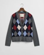 New collection GANT ARGYLE V NECK CARDIGAN