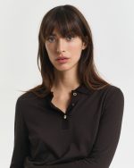 New collection GANT SEAMLESS BUTTONED LONG SLEEVE POLO SHIRT