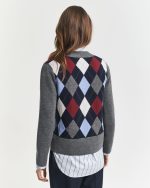 New collection GANT ARGYLE V NECK CARDIGAN