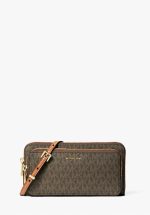 New collection MICHAEL KORS JET SET LARGE SIGNATURE LOGO CONVERTIBLE CROSSBODY BAG