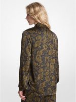 New collection MICHAEL KORS PAISLEY PRINT SATIN PAJAMA SHIRT