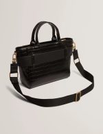 New Collection TED BAKER JJOSIA CROC EFFECT KNOT BOW CROSSBODY BAG