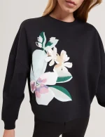 New collection TED BAKER BROOKLA PRINTED EMBROIDERED SWEATSHIRT