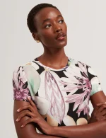 New collection TED BAKER SAALMA PRINTED FITTED TEE