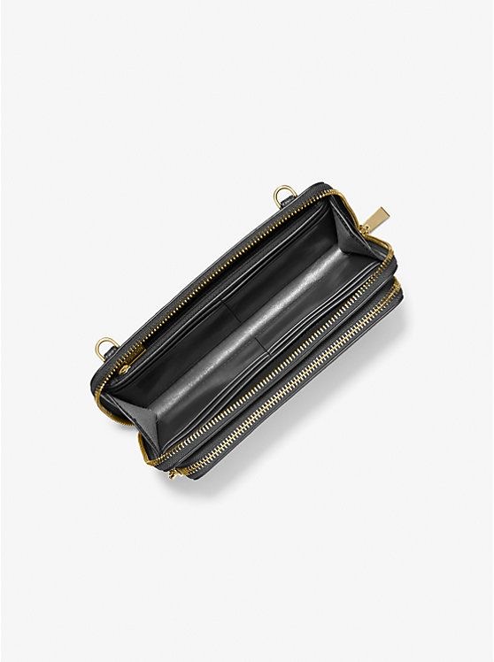 New collection MICHAEL KORS JET SET LARGE PEBBLED LEATHER CONVERTIBLE CROSSBODY BAG