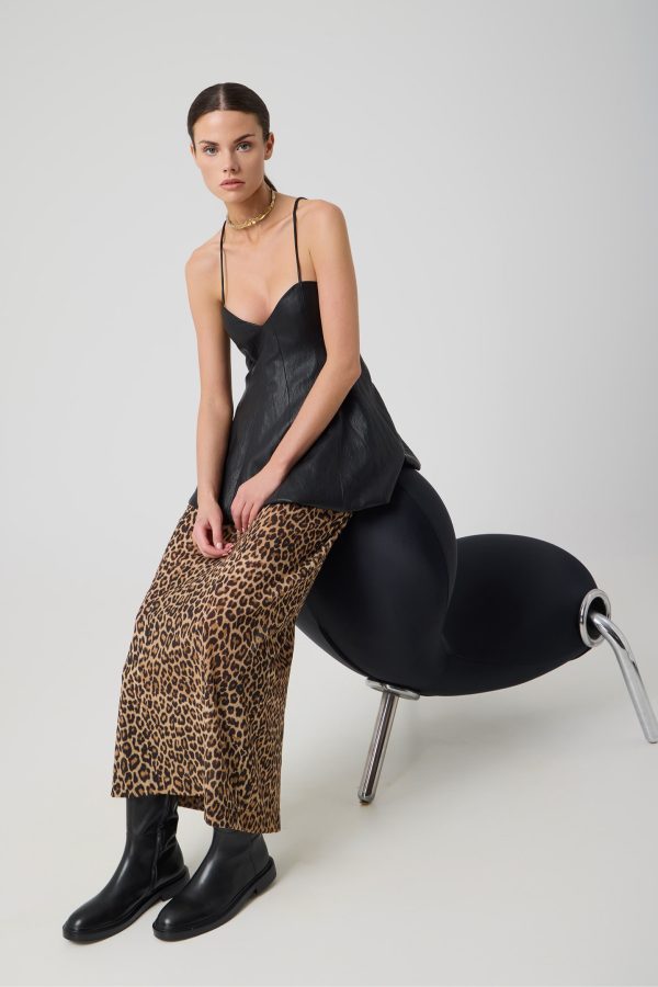 New Collection AVANT GARDE FAUX LEATHER TOP