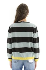 New Collection VICOLO CASHMERE BLEND STRIPED BOX SWEATER