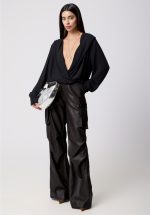 New collection AVANT GARDE FAUX LEATHER CARGO PANTS