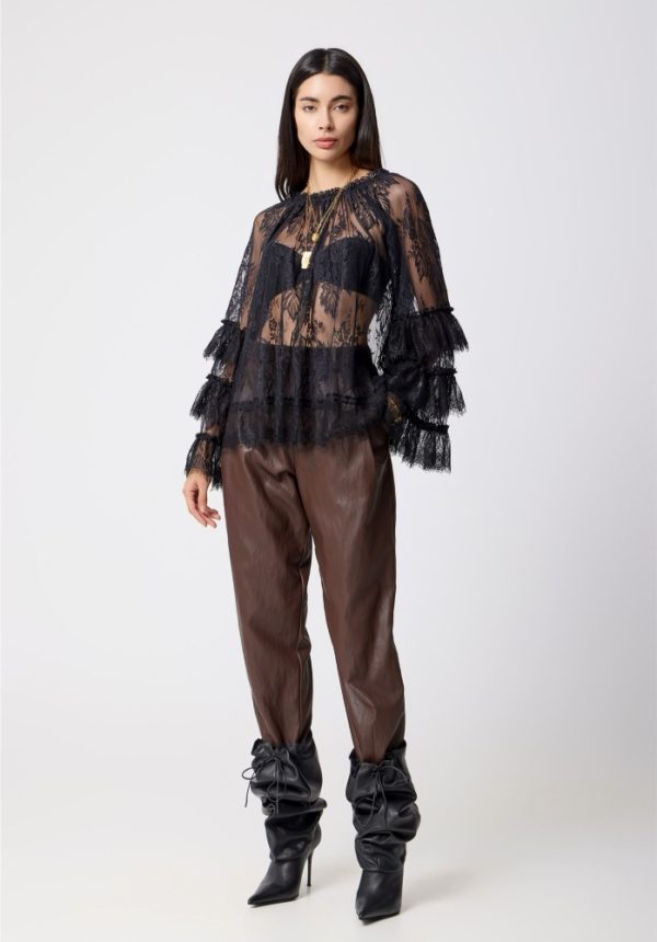 New Collection AVANT GARDE FAUX LEATHER PANTS