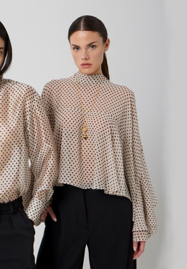 New Collection AVANT GARDE POLKA DOT BLOUSE