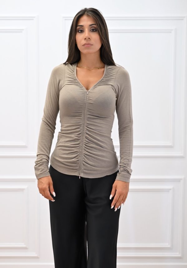 New collection C KONTOVA ZIP TOP BEIGE