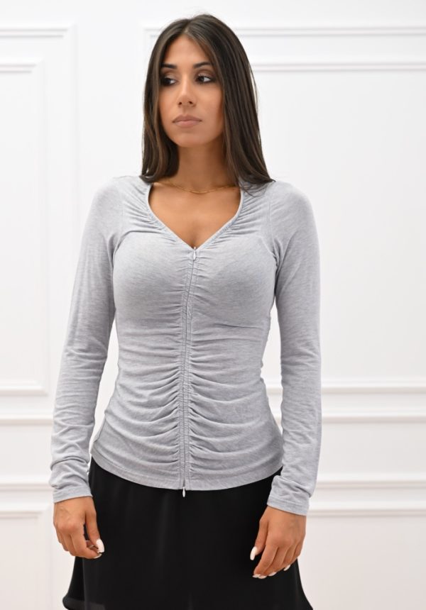 New Collection C KONTOVA ZIP TOP GREY