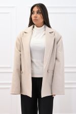 New Collection C KONTOVA WOOL BLEND JACKET BEIGE