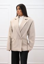 New Collection C KONTOVA WOOL BLEND JACKET BEIGE