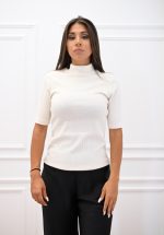 New collection C KONTOVA RIB KNIT WHITE TOP