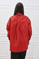New collection C KONTOVA RED TAFFETA SHIRT