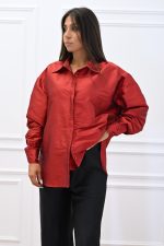New collection C KONTOVA RED TAFFETA SHIRT