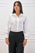 New collection C KONTOVA WHITE TAFFETA SHIRT