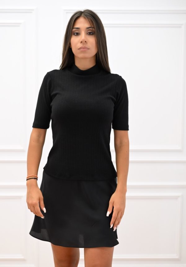 New collection C KONTOVA RIB KNIT TOP BLACK