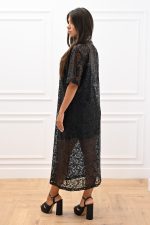 New collection C KONTOVA BLACK LACE MIDI DRESS