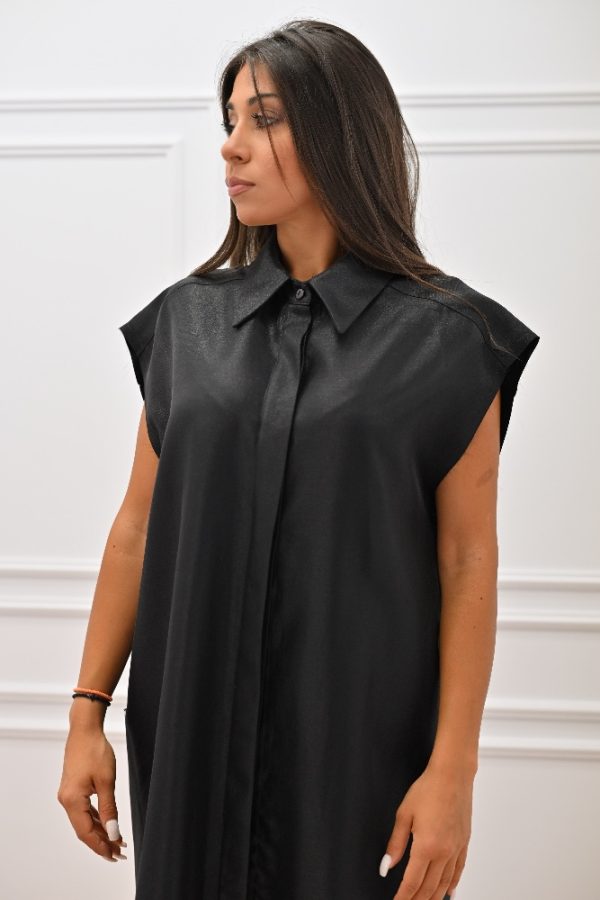 New Collection C KONTOVA METALLIC SHIRT DRESS