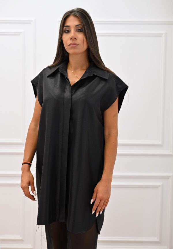 New Collection C KONTOVA METALLIC SHIRT DRESS