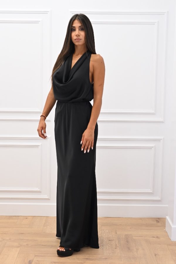 New Collection C KONTOVA SATIN DRAPE TOP AND SATIN LONG SKIRT