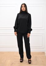 Clothes C KONTOVA BUTTON SHIRT TOP AND HIGH WAIST PANTS